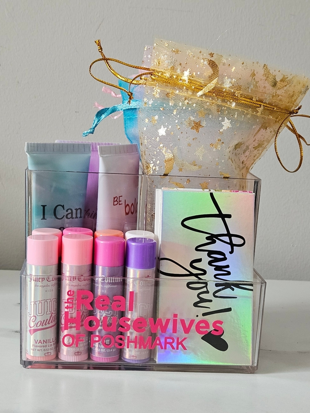 "The Real Housewives Of Poshmark" Acrylic 3-Compartment Vanity/Desk Organizer - Picture 4 of 5